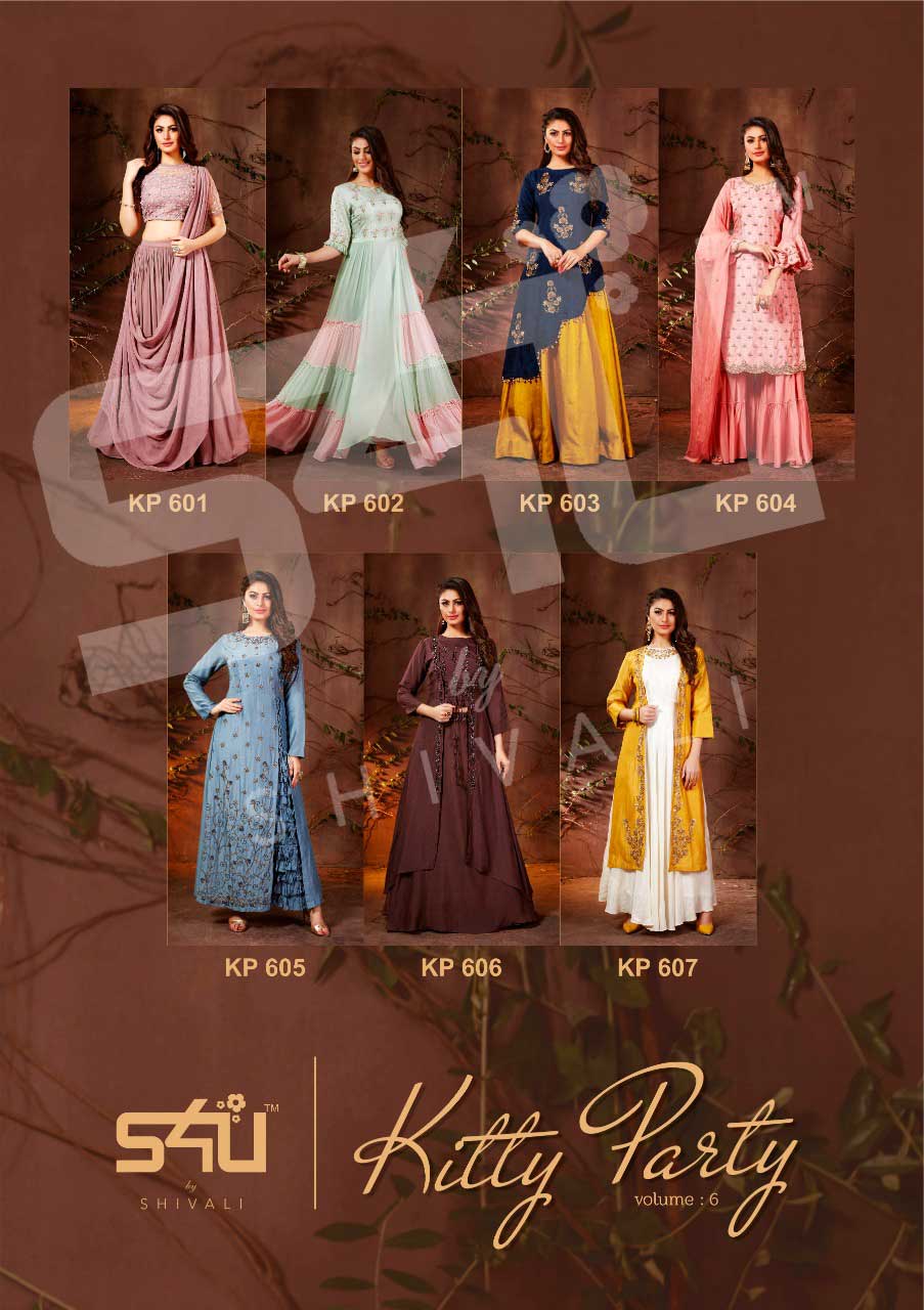 S4U Kitty Party Vol-6 Silk Georgette Kurti Sets S4U Kitty Party Vol-6 Silk Georgette Kurti Sets